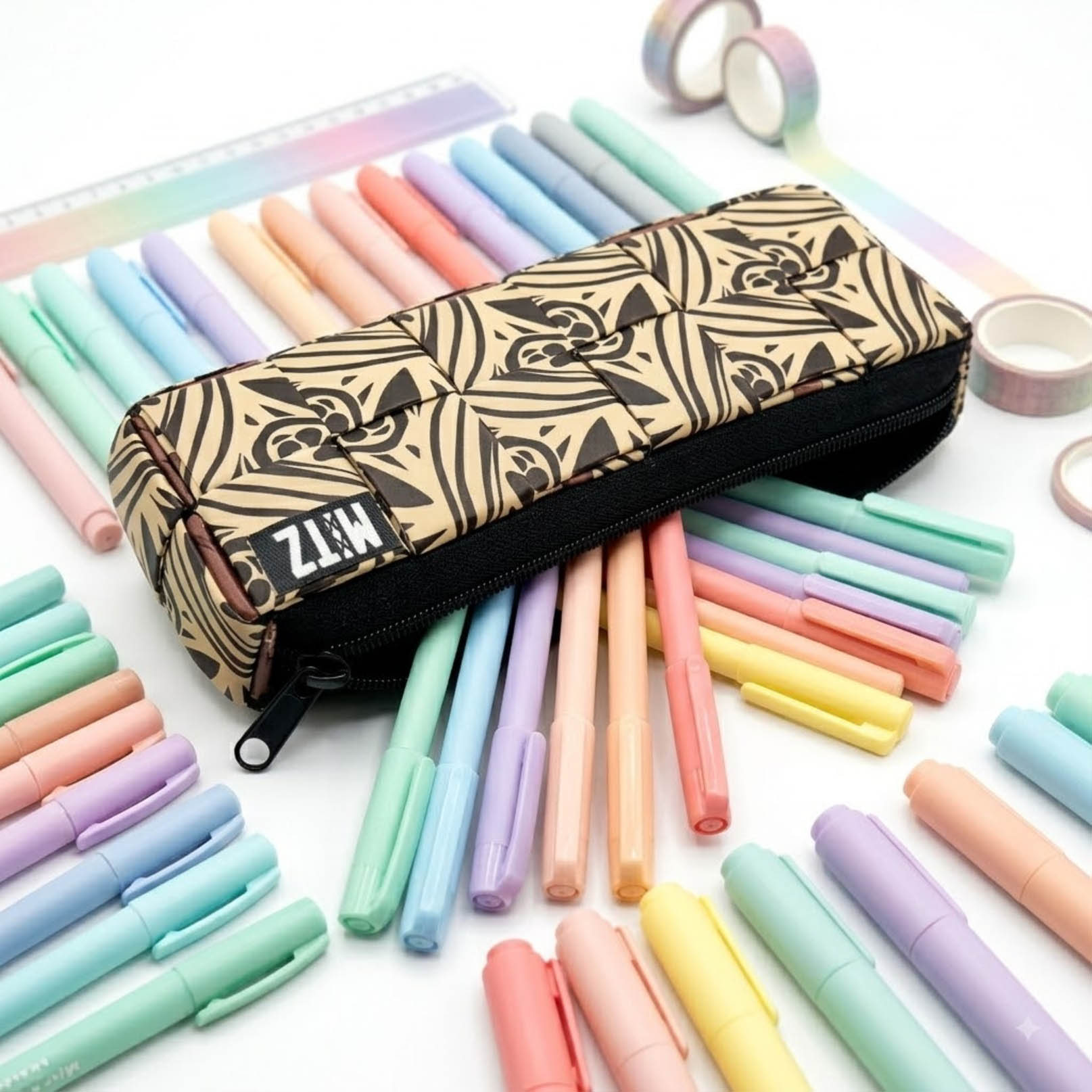 Estuche lapicero artesanal abkkao x Fundación Mitz